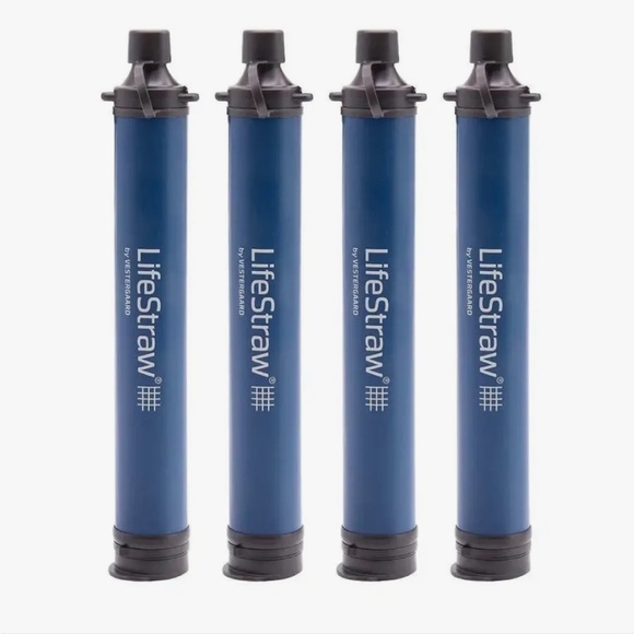 4 Pack LifeStraw Personal Water Filter Hiking Camping Travel Emergency NWT - Picture 1 of 1